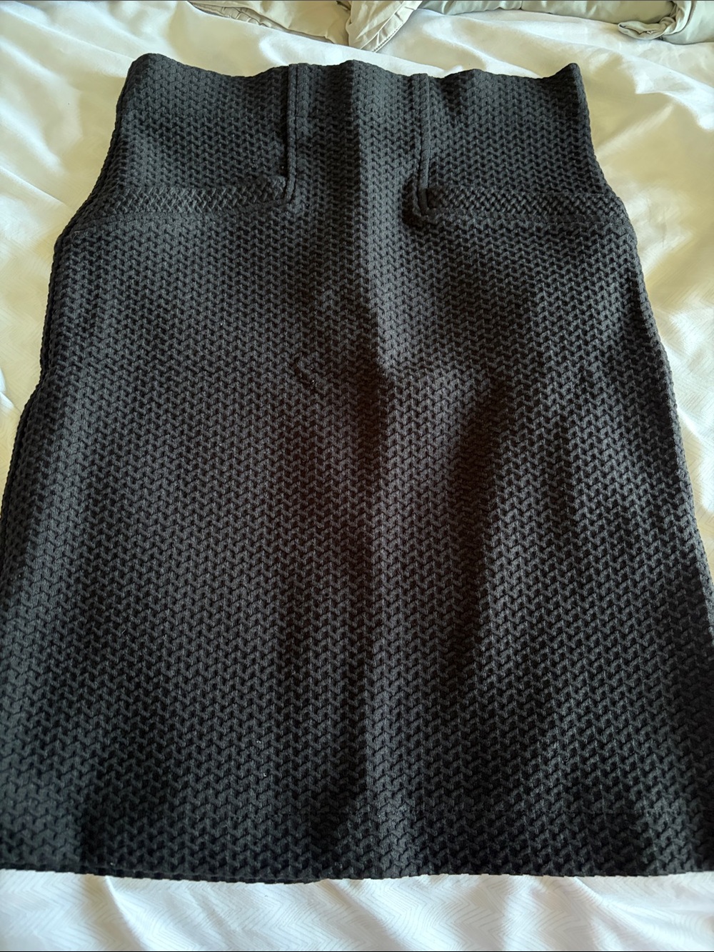 Black Ganni Women's High-Waist Knit Pencil Skirt - Medium